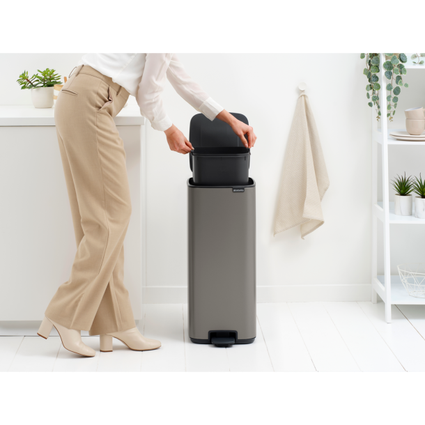 Brabantia Bo Pedalspand 30 liter - Platinum