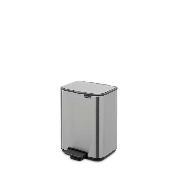 Brabantia Bo pedalspand 4 ltr. - Matt Steel Fingerprint Proof