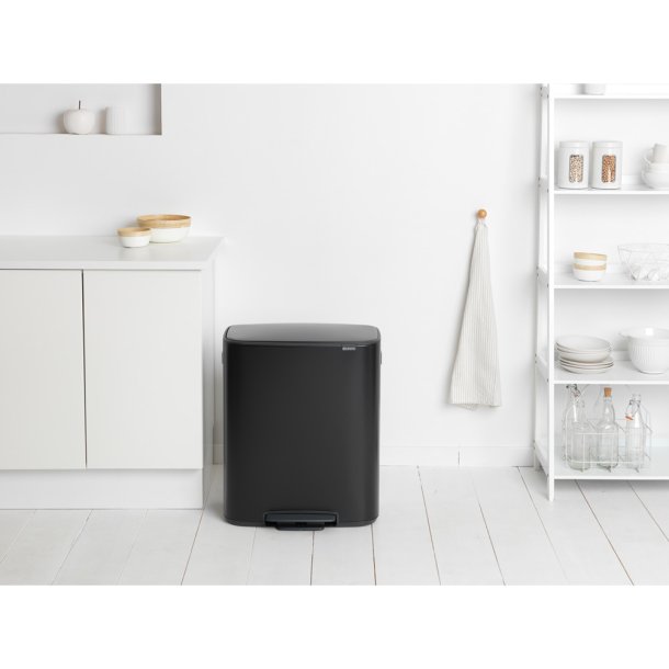 Brabantia Bo pedalspand m/1 inderspand 60 ltr.  - Matt Black
