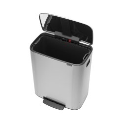 Brabantia Bo pedalspand m/1 inderspand 60 ltr.  - Matt steel / FPP