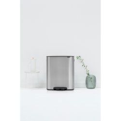 Brabantia Bo pedalspand m/1 inderspand 60 ltr.  - Matt steel / FPP