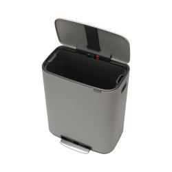 Brabantia Bo pedalspand m/1 inderspand 60 ltr.  - Mineral Concrete Grey