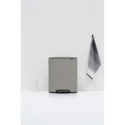 Brabantia Bo pedalspand m/1 inderspand 60 ltr.  - Mineral Concrete Grey