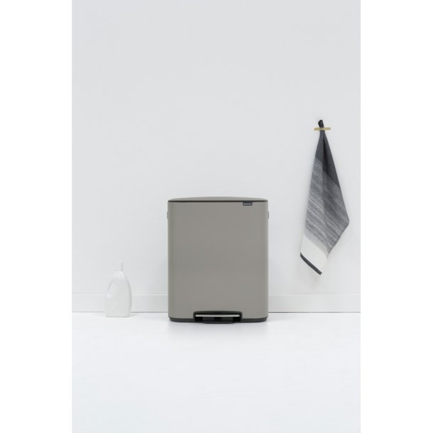 Brabantia Bo pedalspand m/1 inderspand 60 ltr.  - Mineral Concrete Grey