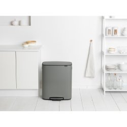 Brabantia Bo pedal bin w / 1 liter inre foder 60. - Mineral Betong Gr