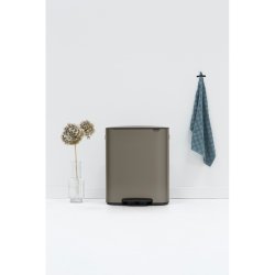Brabantia Bo pedalspand m/1 inderspand 60 ltr.  - Platinum