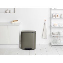 Brabantia Bo pedalspand m/1 inderspand 60 ltr.  - Platinum