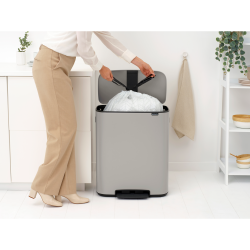 Brabantia Bo Pedalspand m/1 inderspand 60 liter  - Soft Grey