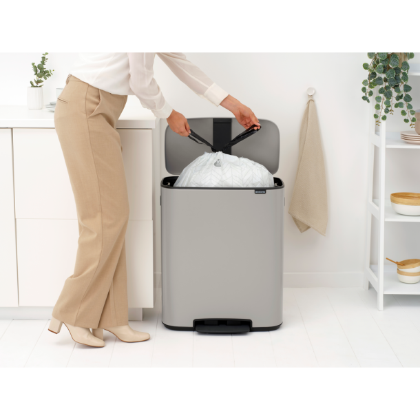 Brabantia Bo Pedalspand m/1 inderspand 60 liter  - Soft Grey