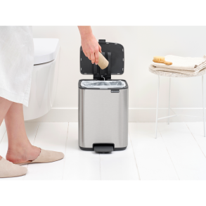Brabantia Bo pedalspand 7 ltr. - Matt Steel Fingerprint Proof