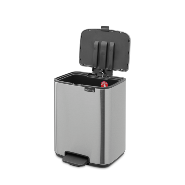 Brabantia Bo pedalspand 7 ltr. - Matt Steel Fingerprint Proof