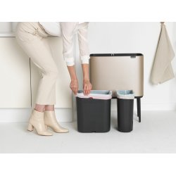 Brabantia Bo Touch Bin 11 + 23 Liter - Champagne