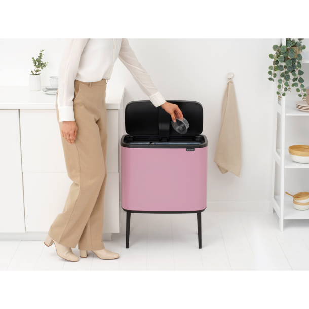 Brabantia BO Touch Bin Affaldsspand, 11+23 Liter, 2 inderspande - Lilac Pink