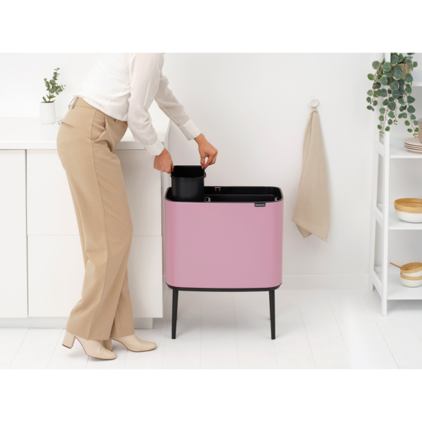 Brabantia BO Touch Bin Affaldsspand, 11+23 Liter, 2 inderspande - Lilac Pink
