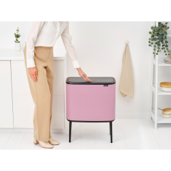 Brabantia BO Touch Bin Affaldsspand, 11+23 Liter, 2 inderspande - Lilac Pink