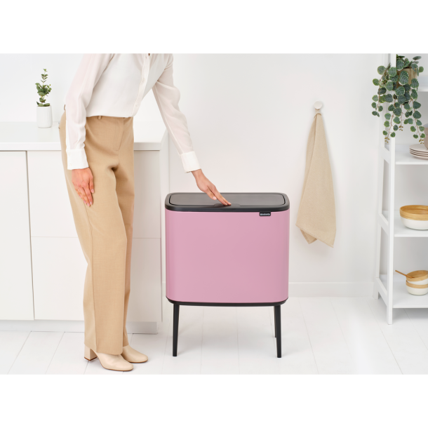 Brabantia BO Touch Bin Affaldsspand, 11+23 Liter, 2 inderspande - Lilac Pink