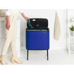 Brabantia Bo Touch Bin 11 + 23 liter - Mineral Powerful Blue