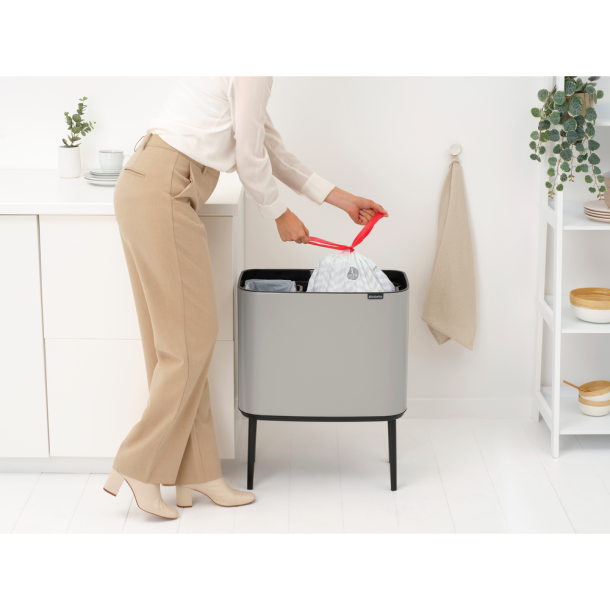 Brabantia BO Touch Bin Affaldsspand, 11+23 Liter, 2 inderspande - Soft Grey