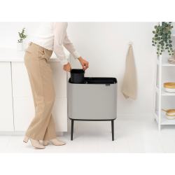 Brabantia BO Touch Bin Affaldsspand, 11+23 Liter, 2 inderspande - Soft Grey
