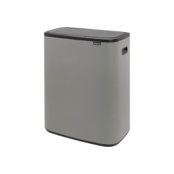 Brabantia Touch Bin Sorteringsaffaldsspand 2 x 30 Liter - Mineral Concrete Grey