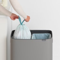 Brabantia Touch Bin Sorteringsaffaldsspand 2 x 30 Liter - Mineral Concrete Grey