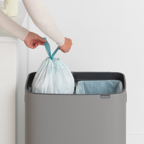 Brabantia Touch Bin Sorteringsaffaldsspand 2 x 30 Liter - Mineral Concrete Grey