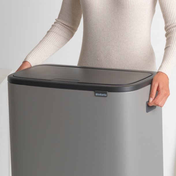 Brabantia Touch Bin Sorteringsaffaldsspand 2 x 30 Liter - Mineral Concrete Grey