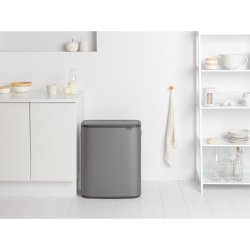 Brabantia Touch Bin Sorteringsaffaldsspand 2 x 30 Liter - Platinum