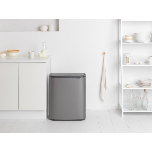 Brabantia Touch Bin Sorteringsaffaldsspand 2 x 30 Liter - Platinum