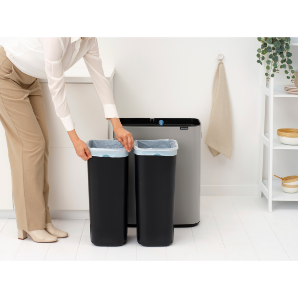 Brabantia Touch Bin 2 x 30 Liter - Soft Grey 