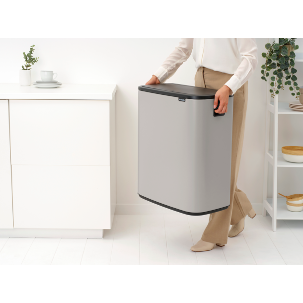 Brabantia Touch Bin 2 x 30 Liter - Soft Grey 