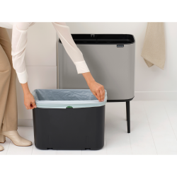 Brabantia BO Touch Bin Sorteringsaffaldsspand, 36 Liter, 1 inderspand - Soft Grey