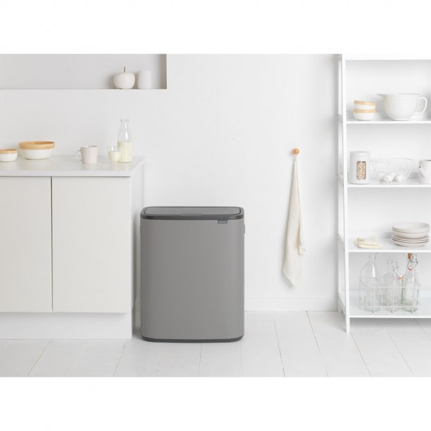 Brabantia Touch Bin 60 Liter - Mineral Concrete Grey