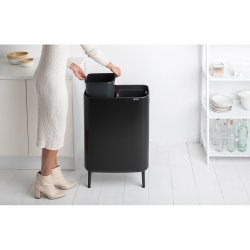 Brabantia Touch Bin High 2 x 30 Liter - Mat Sort