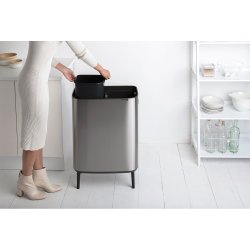Brabantia Touch Bin Sorteringsaffaldsspand High 2 x 30 Liter - Mat Stl FPP
