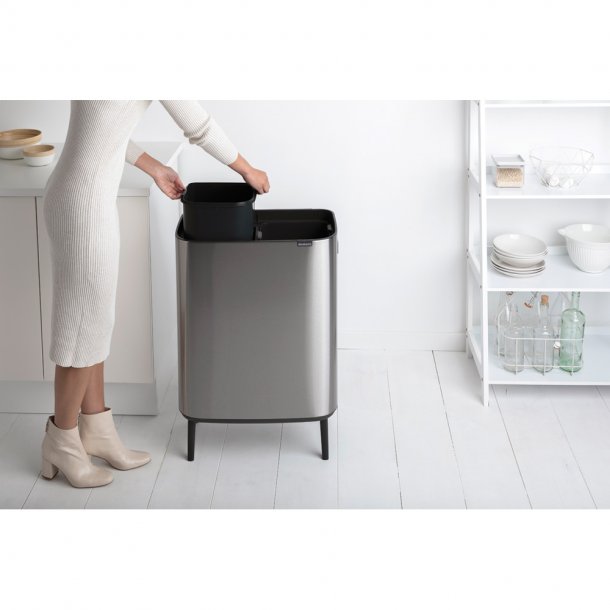 Brabantia Touch Bin Sorteringsaffaldsspand High 2 x 30 Liter - Mat Stl FPP