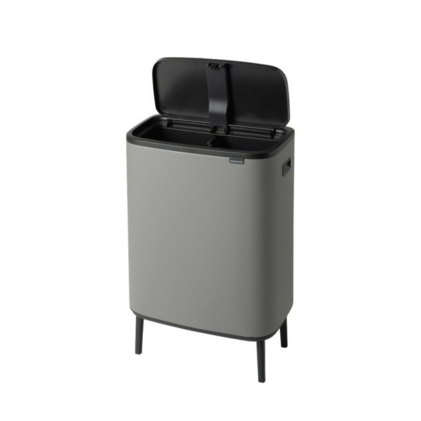 Brabantia Touch Bin Sorteringsaffaldsspand High 2 x 30 Liter - Mineral Concrete Grey