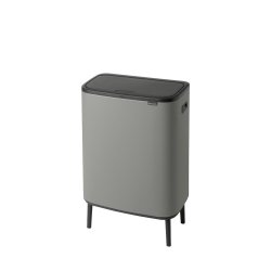 Brabantia Touch Bin Sorteringsaffaldsspand High 2 x 30 Liter - Mineral Concrete Grey