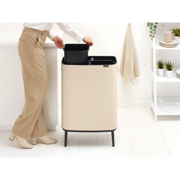Brabantia Touch Bin High 2 x 30 Liter - Soft Beige