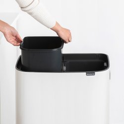 Brabantia Touch Bin Sorteringsaffaldsspand High 2 x 30 Liter - Hvid