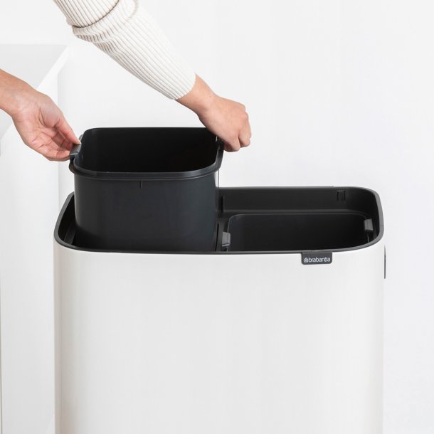 Brabantia Touch Bin Sorteringsaffaldsspand High 2 x 30 Liter - Hvid