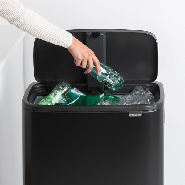 Brabantia Touch Bin Affaldsspand High 60 Liter - Mat Sort