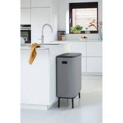 Brabantia Touch Bin Affaldsspand High 60 Liter - Mineral Concrete Grey
