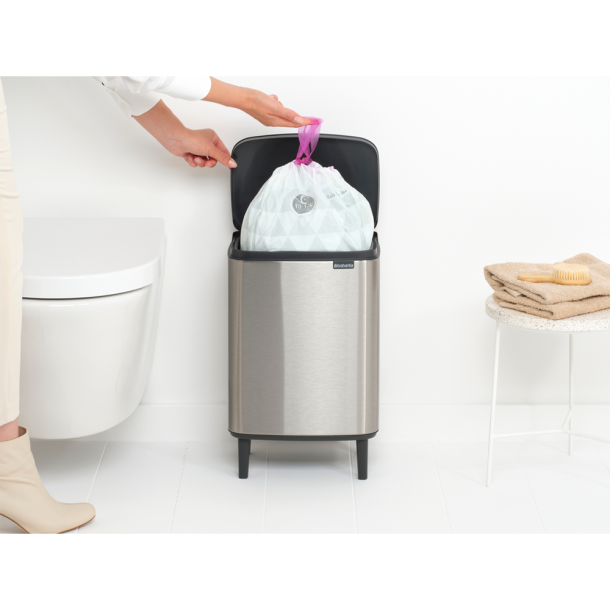 Brabantia Bo Affaldsspand Hi 12 Liter - Matt Steel Fingerprint Proff