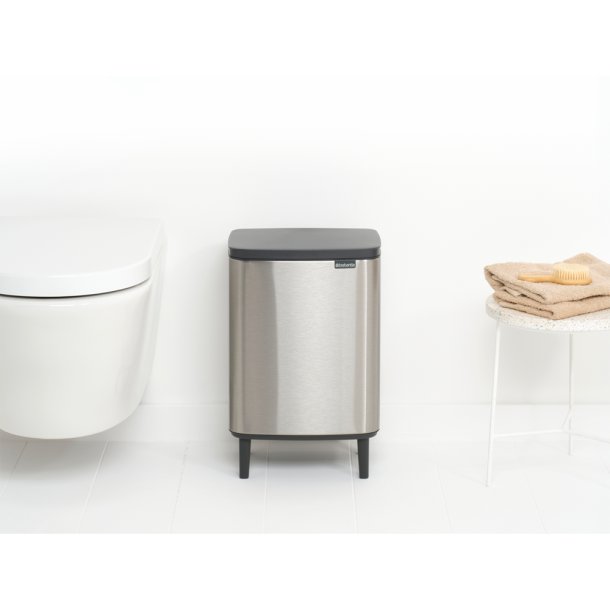 Brabantia Bo Affaldsspand Hi 12 Liter - Matt Steel Fingerprint Proff