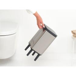 Brabantia Bo Affaldsspand Hi 4 liter - Matt Steel Fingerprint Proff
