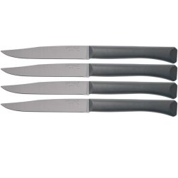Opinel Knivst Med 4 Bordknive Anthracite