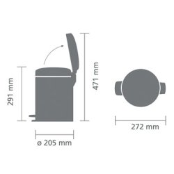 Brabantia Pedalspand newIcon 5 Liter - Soft Beige