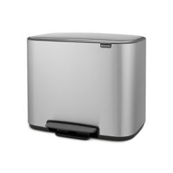 Brabantia Bo Pedalspand 3 x 11 ltr. - Matt Steel FPP