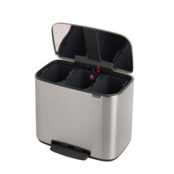 Brabantia Bo Pedalspand 3 x 11 ltr. - Matt Steel FPP